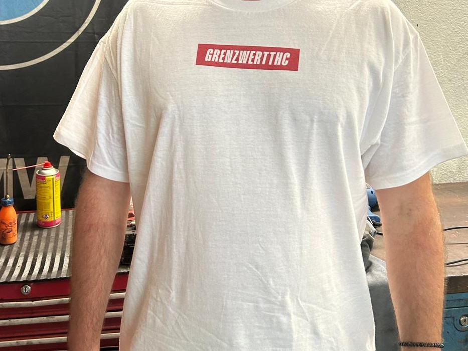 T-Shirt "GRENZWERT THC" – neu, alle Größen, Fertigung auf Bestellanfrage